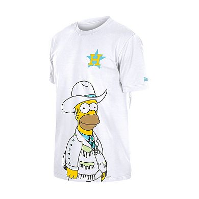 Men's New Era White Houston Astros MLB x Simpsons Local T-Shirt