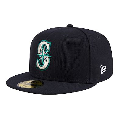 Men's New Era Navy Seattle Mariners Hidden Hit 59FIFTY Fitted Hat