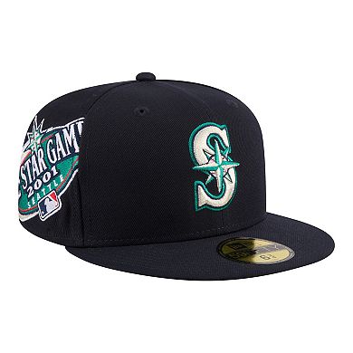 Men's New Era Navy Seattle Mariners Hidden Hit 59FIFTY Fitted Hat