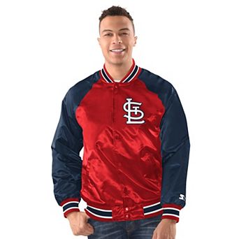 Men's Starter Red/Navy St. Louis Cardinals Blitz Varsity Jacket
