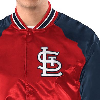 Men's Starter Red/Navy St. Louis Cardinals Blitz Varsity Jacket