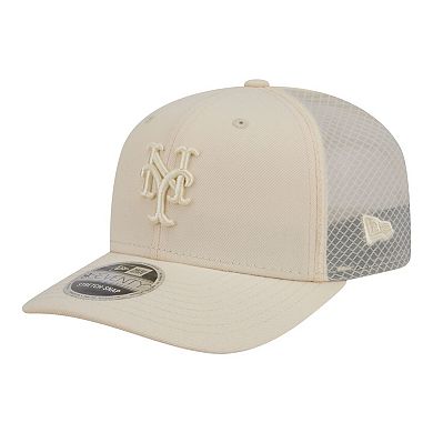 Men's New Era Light Beige New York Mets Color Pack 9SEVENTY Trucker Adjustable Hat