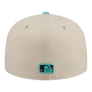 Men's New Era Light Beige/Turquoise Houston Astros Two-Tone Color Pack 59FIFTY Fitted Hat