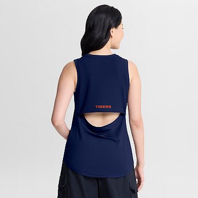 Women's Fanatics Navy Detroit Tigers Draped Mesh Back Performance Tank Top