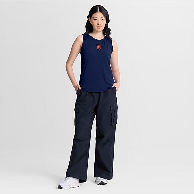 Women's Fanatics Navy Detroit Tigers Draped Mesh Back Performance Tank Top