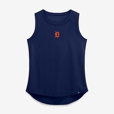 Women's Fanatics Navy Detroit Tigers Draped Mesh Back Performance Tank Top