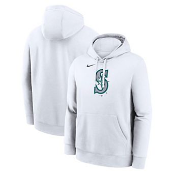 Men's Nike White Seattle Mariners Logo Club Hoodie
