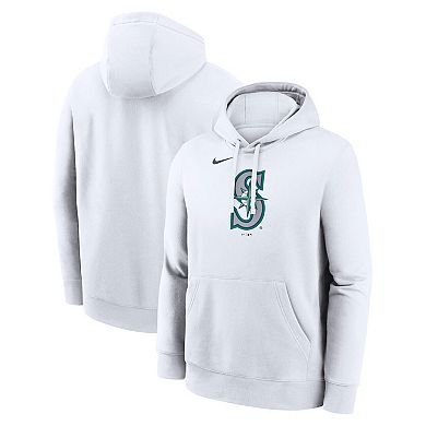 Men's Nike White Seattle Mariners Logo Club Hoodie