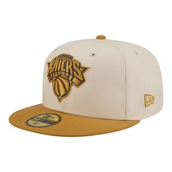 Men's New Era Cream/Tan New York Knicks Two-Tone Color Pack 59FIFTY Fitted Hat