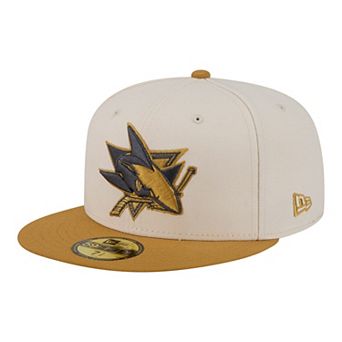 Men's New Era Cream/Tan San Jose Sharks Colorpack Two-Tone 59FIFTY Fitted Hat
