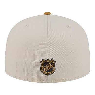 Men's New Era Cream/Tan San Jose Sharks Colorpack Two-Tone 59FIFTY Fitted Hat