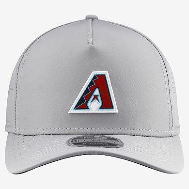 Men's New Era Gray Arizona Diamondbacks Micro Logo 9FORTY M-Crown A-Frame Adjustable Hat