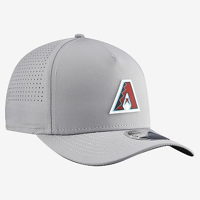 Men's New Era Gray Arizona Diamondbacks Micro Logo 9FORTY M-Crown A-Frame Adjustable Hat