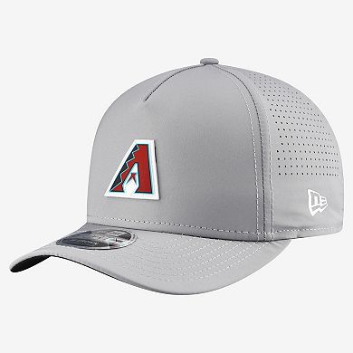 Men's New Era Gray Arizona Diamondbacks Micro Logo 9FORTY M-Crown A-Frame Adjustable Hat