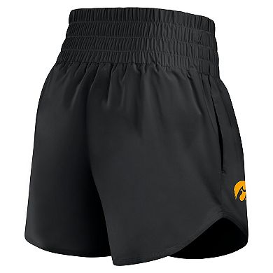 Women's Nike Black Iowa Hawkeyes Performance One Dri-FIT High-Rise Shorts