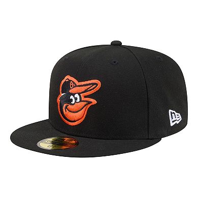 Men's New Era Black Baltimore Orioles Hidden Hit 59FIFTY Fitted Hat