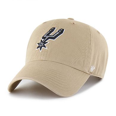 Men's '47 Khaki San Antonio Spurs Logo Clean Up Adjustable Hat
