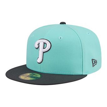 Men's New Era Turquoise/Charcoal Philadelphia Phillies Two-Tone Color Pack 59FIFTY Fitted Hat