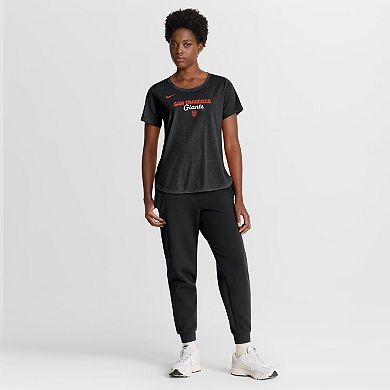 Women's Nike Heather Black San Francisco Giants Arched Tri-Blend T-Shirt