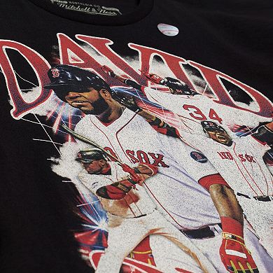 Men's Mitchell & Ness David Ortiz Black Boston Red Sox Legendary Collage Player T-Shirt