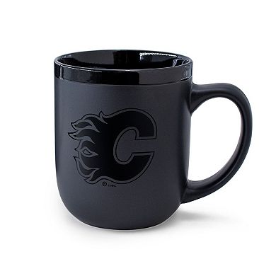 WinCraft Calgary Flames 17oz. Black Tonal Ceramic Mug
