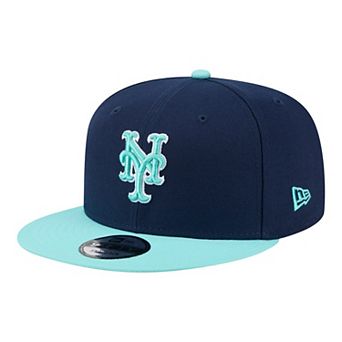 Men's New Era Navy/Turquoise New York Mets Two-Tone Color Pack 9FIFTY Snapback Hat