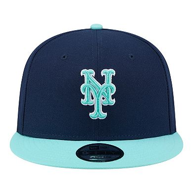 Men's New Era Navy/Turquoise New York Mets Two-Tone Color Pack 9FIFTY Snapback Hat