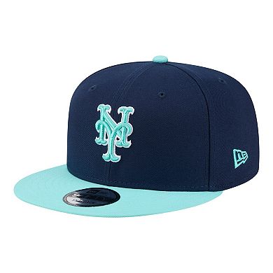 Men's New Era Navy/Turquoise New York Mets Two-Tone Color Pack 9FIFTY Snapback Hat