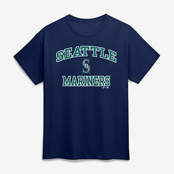 Men's Logo Athletic Navy Seattle Mariners Heart and Soul T-Shirt