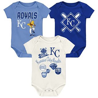 Infant Outerstuff Kansas City Royals Home Plate 3 pc Creeper Set