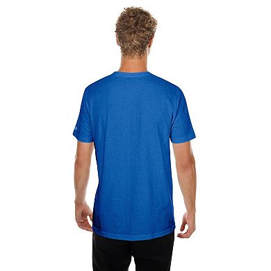 Men's New Era Royal Kansas City Royals Oversized Throwback Distressed T-Shirt