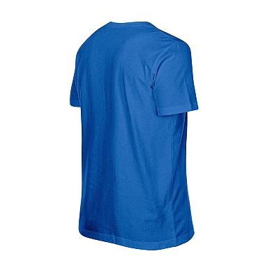 Men's New Era Royal Kansas City Royals Oversized Throwback Distressed T-Shirt