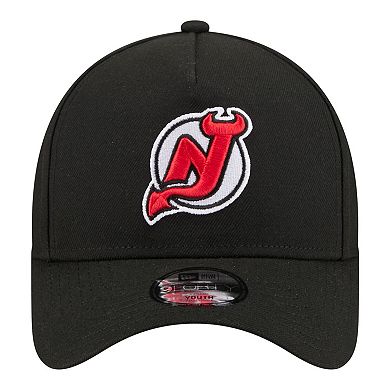 Youth New Era Black New Jersey Devils 9FORTY A-Frame Adjustable Hat
