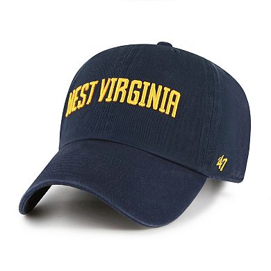 Men's '47 Navy West Virginia Mountaineers Clean Up Adjustable Hat