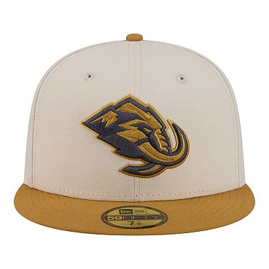 Men's New Era Cream/Tan Utah Mammoth Colorpack Two-Tone 59FIFTY Fitted Hat