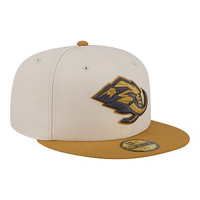 Men's New Era Cream/Tan Utah Mammoth Colorpack Two-Tone 59FIFTY Fitted Hat