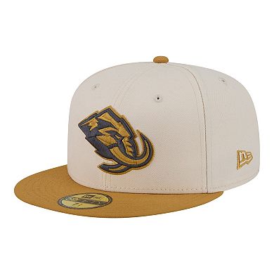 Men's New Era Cream/Tan Utah Mammoth Colorpack Two-Tone 59FIFTY Fitted Hat