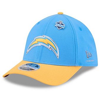 Men's New Era Powder Blue/Gold Los Angeles Chargers 2026 NFL Draft 39THIRTY M-Crown Flex Hat