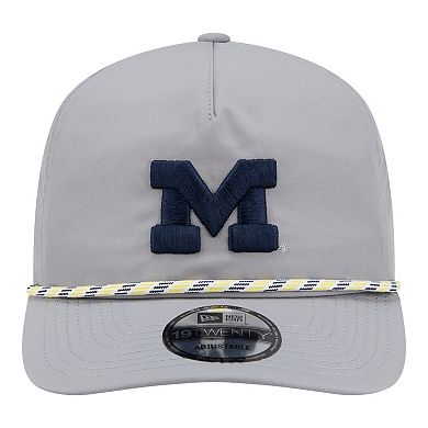 Men's New Era Gray Michigan Wolverines 19TWENTY Adjustable Hat