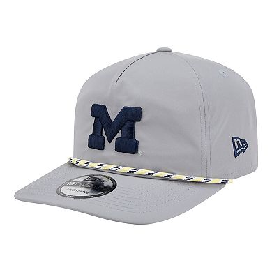 Men's New Era Gray Michigan Wolverines 19TWENTY Adjustable Hat