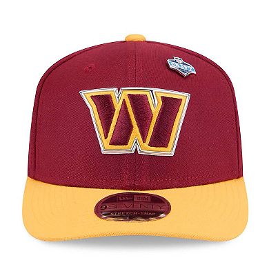 Men's New Era Burgundy/Gold Washington Commanders 2026 NFL Draft 9SEVENTY Adjustable Hat