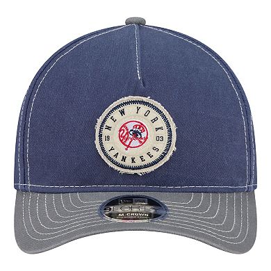 Men's New Era Navy/Gray New York Yankees Felt M-Crown 9FORTY Adjustable Hat