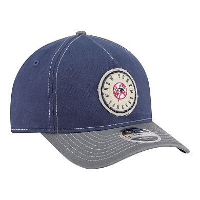 Men's New Era Navy/Gray New York Yankees Felt M-Crown 9FORTY Adjustable Hat
