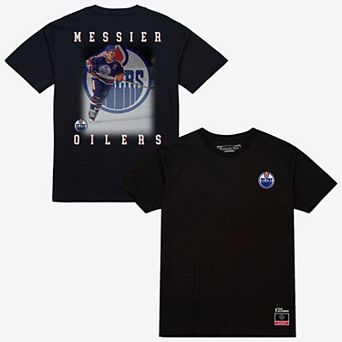 Men's Mitchell & Ness Mark Messier Black Edmonton Oilers Photo T-Shirt