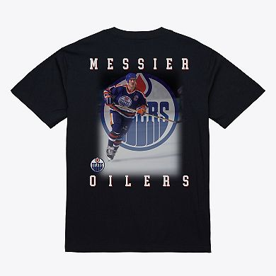 Men's Mitchell & Ness Mark Messier Black Edmonton Oilers Photo T-Shirt
