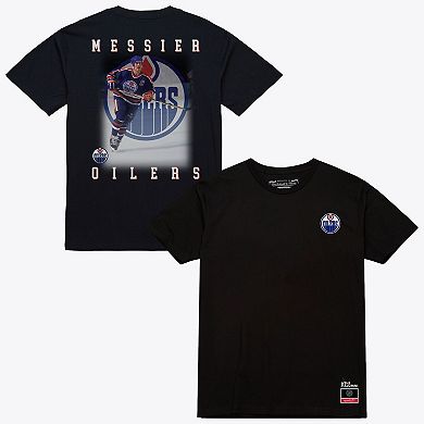 Men's Mitchell & Ness Mark Messier Black Edmonton Oilers Photo T-Shirt