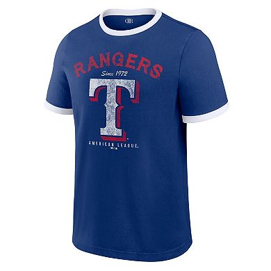 Men's Darius Rucker Collection by Fanatics Royal Texas Rangers Washed Ringer T-Shirt