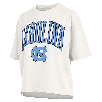 Women's Pressbox White North Carolina Tar Heels Plus Size Nelson Motley Crew Oversized Slub T-Shirt