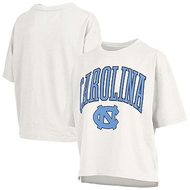 Women's Pressbox White North Carolina Tar Heels Plus Size Nelson Motley Crew Oversized Slub T-Shirt