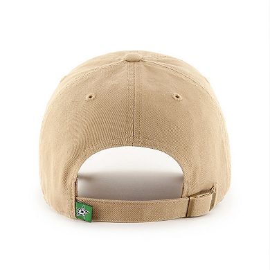 Men's '47 Khaki Dallas Stars Logo Clean Up Adjustable Hat